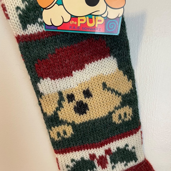 Vintage F.A.O. Schwartz dog knit stocking - Picture 2 of 7